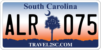 SC license plate ALR075