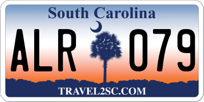 SC license plate ALR079