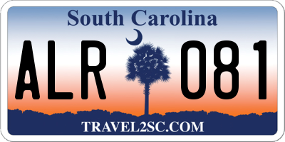 SC license plate ALR081