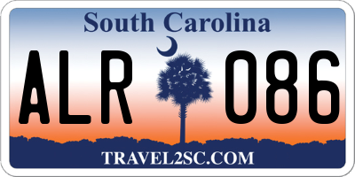SC license plate ALR086