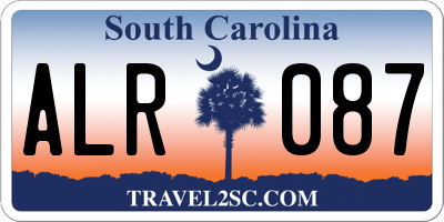 SC license plate ALR087