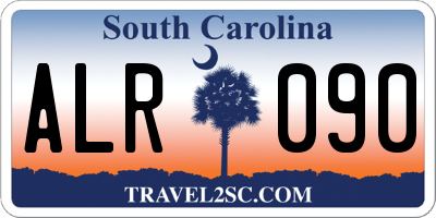 SC license plate ALR090