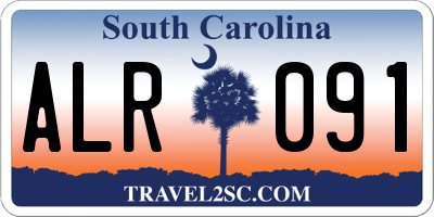SC license plate ALR091