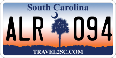 SC license plate ALR094
