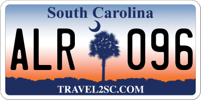 SC license plate ALR096