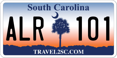 SC license plate ALR101