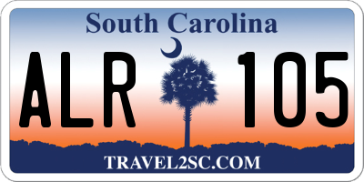 SC license plate ALR105