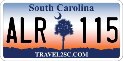 SC license plate ALR115