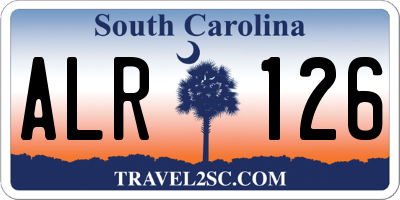 SC license plate ALR126