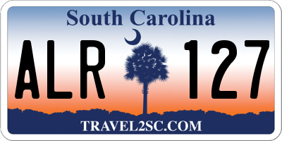 SC license plate ALR127