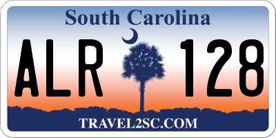 SC license plate ALR128