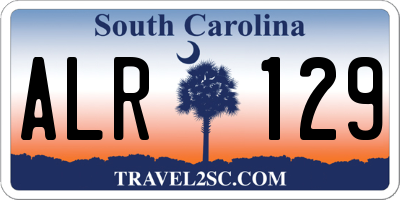 SC license plate ALR129
