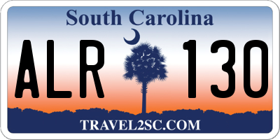 SC license plate ALR130