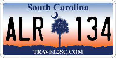 SC license plate ALR134