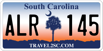 SC license plate ALR145