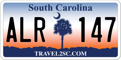 SC license plate ALR147