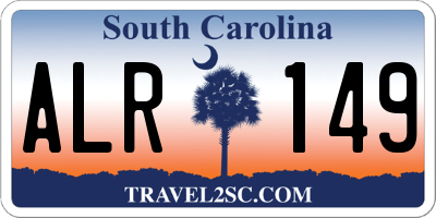 SC license plate ALR149