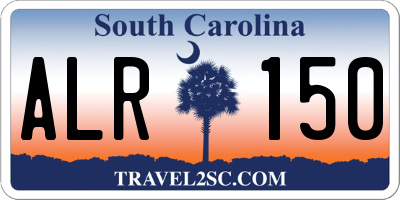 SC license plate ALR150