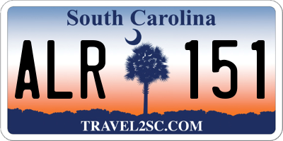 SC license plate ALR151