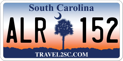 SC license plate ALR152