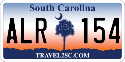 SC license plate ALR154