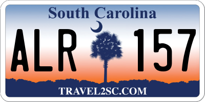 SC license plate ALR157