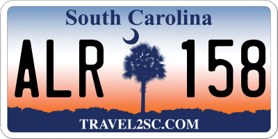 SC license plate ALR158