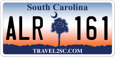 SC license plate ALR161