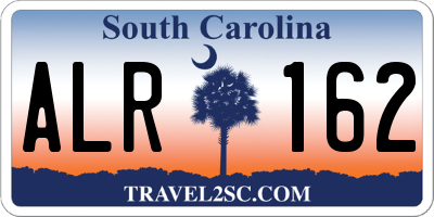 SC license plate ALR162