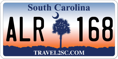 SC license plate ALR168