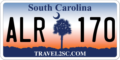 SC license plate ALR170