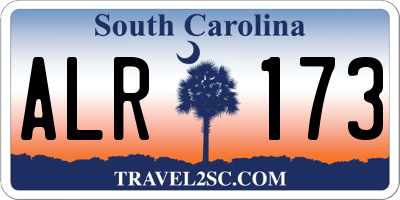 SC license plate ALR173
