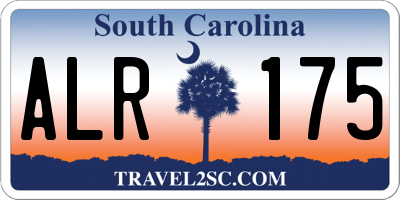 SC license plate ALR175