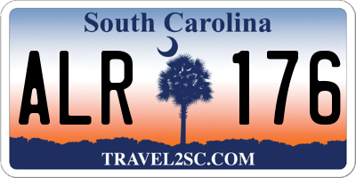 SC license plate ALR176