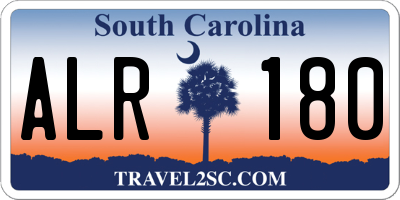 SC license plate ALR180