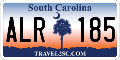 SC license plate ALR185