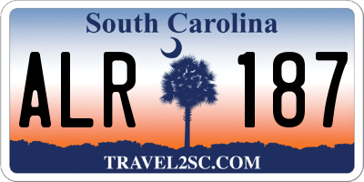 SC license plate ALR187
