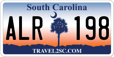 SC license plate ALR198