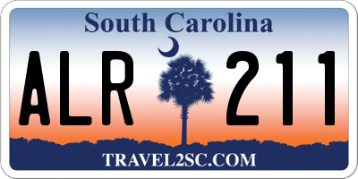 SC license plate ALR211