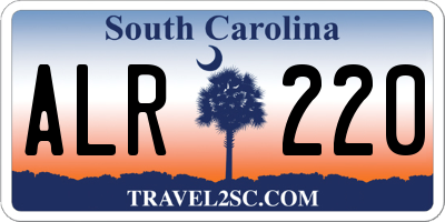 SC license plate ALR220