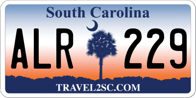 SC license plate ALR229
