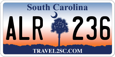 SC license plate ALR236