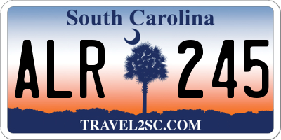 SC license plate ALR245