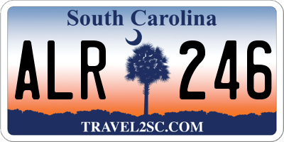 SC license plate ALR246
