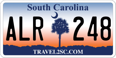 SC license plate ALR248