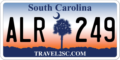 SC license plate ALR249