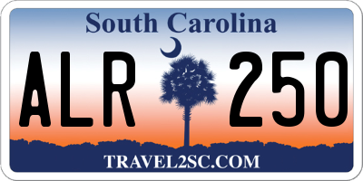 SC license plate ALR250