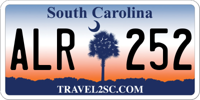 SC license plate ALR252