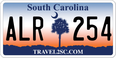 SC license plate ALR254