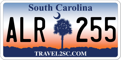 SC license plate ALR255